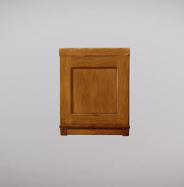 Vintage Wooden Drawer - Model preview 3