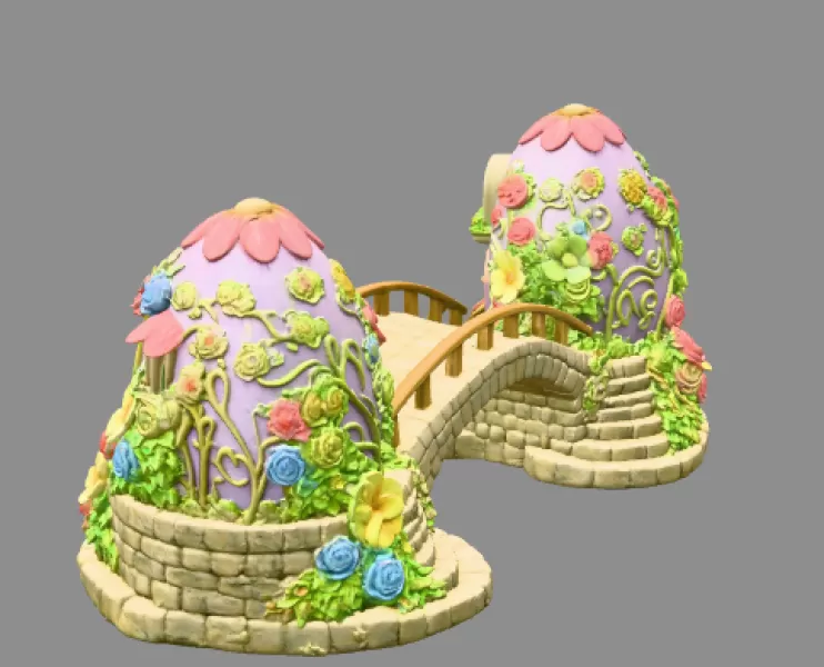 Eggbridge – Fantasy Easter Egg Bridge | 3D Printable - Model preview 5