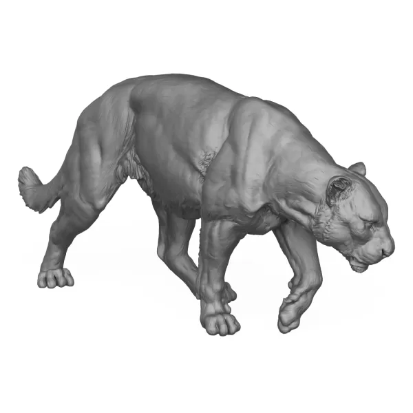 Jaguar Walking 3D Print Model - Model preview 4