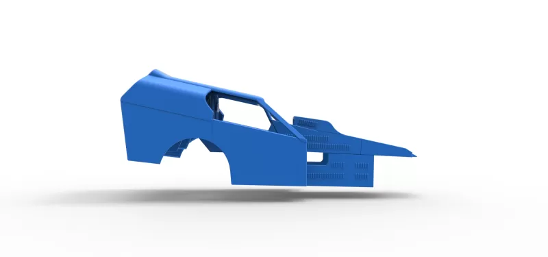 Shell of Vintage Dirt Modified stock car Version 3 Scale 1:25 - Model preview 12