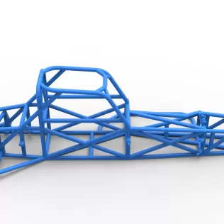 Frame of Supermodified front engine race car V4 Scale 1:25 - Model thumbnail 14