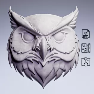 Owl Mask Relief #RoZ - Model thumbnail 5