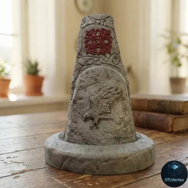 Ancient Eagle Runestone Monument 3D printing - Model preview 4