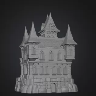 Dark Fantasy Castle STL for 3D Printing - Model thumbnail 10