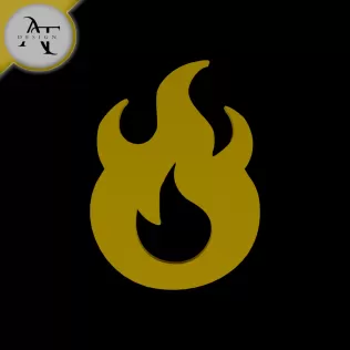 Simple Flame Symbol - 2D Art