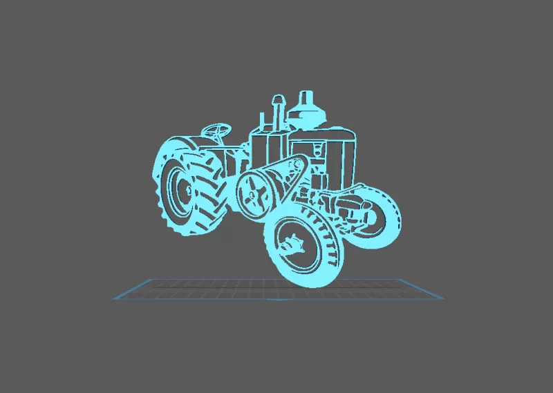 Tractor - Vierzon Wall Art - Model preview 2