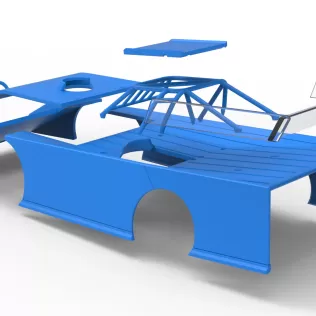 Shell of Wedge Dirt Late model Scale 1:25
