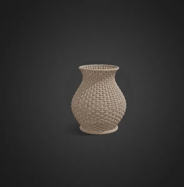 rattan pot - Model preview 1