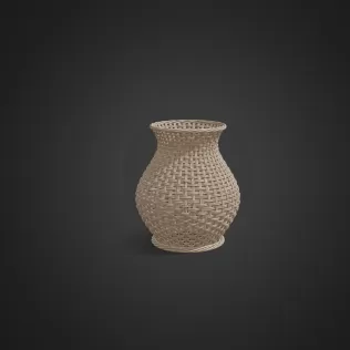 rattan pot