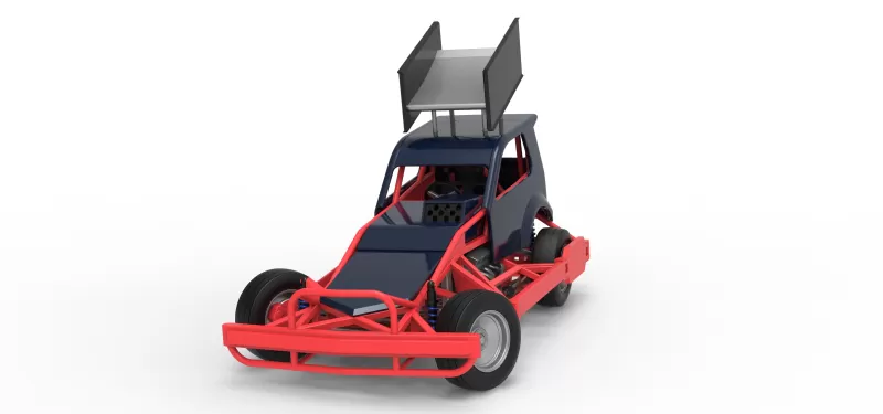 New Zealand Superstock car while turning Version 5 Scale 1:25 - Model preview 5