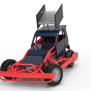 New Zealand Superstock car while turning Version 5 Scale 1:25 - Model thumbnail 5