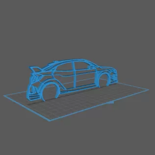 Honda - Civic FK8 Type R Wall Art - Model thumbnail 1