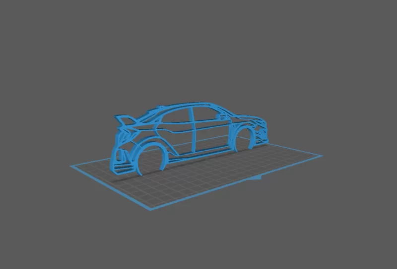 Honda - Civic FK8 Type R Wall Art - Model preview 1
