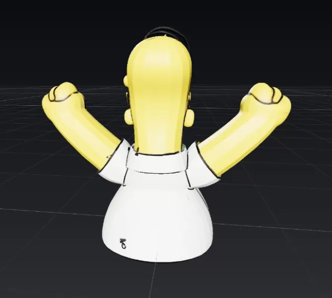 🍩 ¡D’oh! Homer Simpson – Figura Fan Art 3D para impresión - Model preview 5