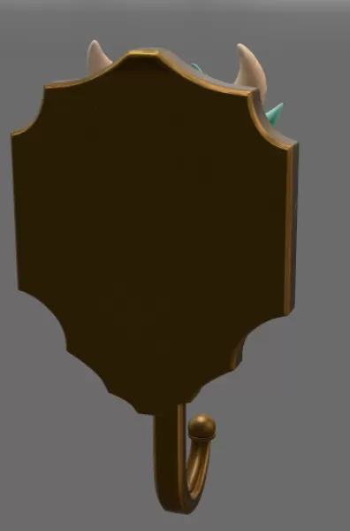 Funny Kiss Dragon Wall Hook STL File for 3D Print - Model preview 6
