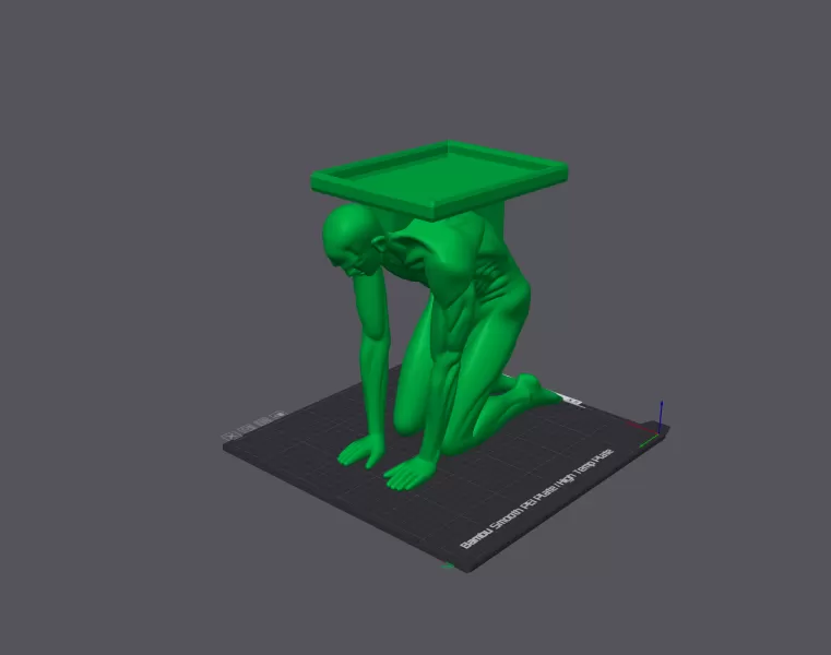 Atlas Kneeling Man Sculpture - Model preview 6