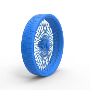 50 inch Wire wheel of Donk car Scale 1:25 - Model thumbnail 10