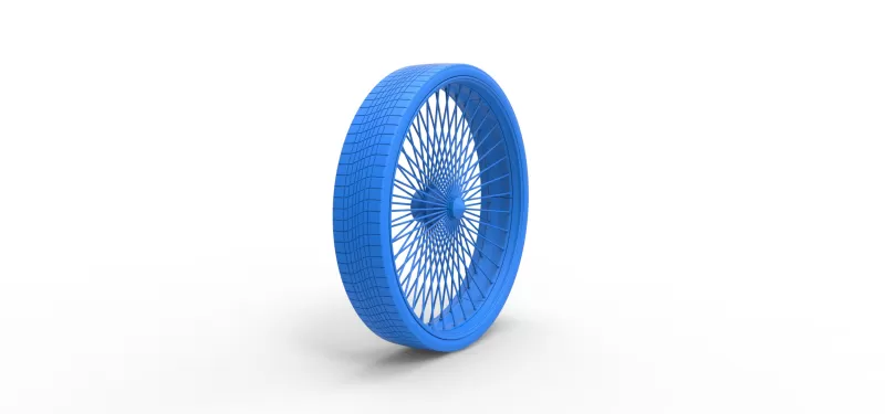 50 inch Wire wheel of Donk car Scale 1:25 - Model preview 10