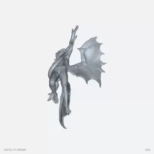 Falling Winged Gargoyle - 100 mm STL - Model thumbnail 3