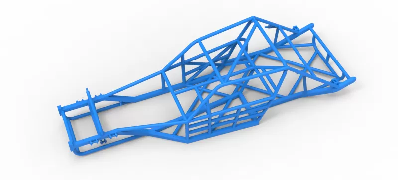 Frame of Vintage Asphalt Modified stock car V2 Scale 1:25 - Model preview 3