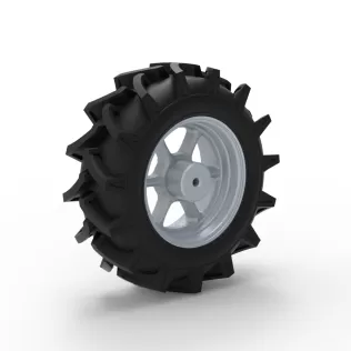 Wheel of Mud truck Scale 1:25 - Model thumbnail 9