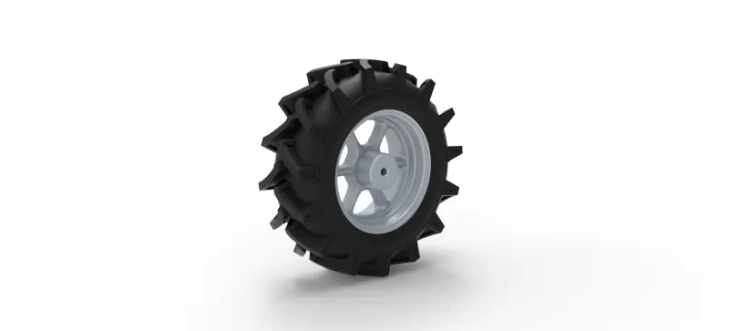 Wheel of Mud truck Scale 1:25 - Model preview 9