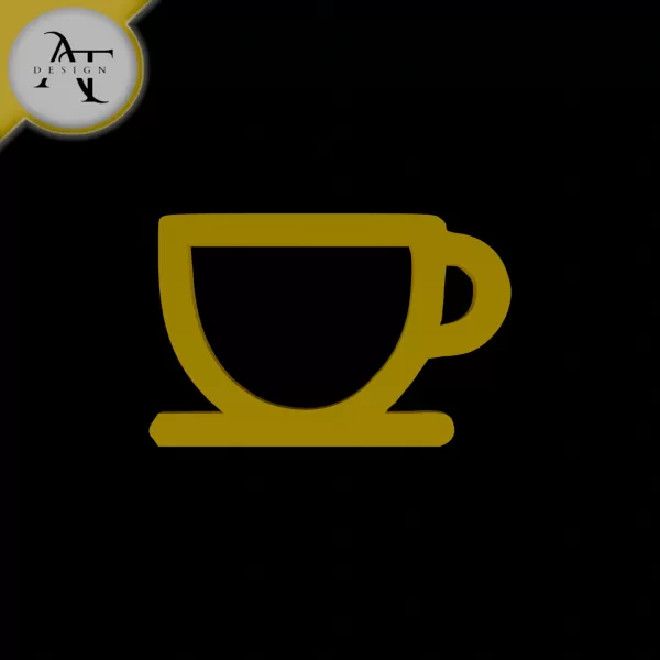 Simple Coffee Cup Symbol - 2D Art - Model preview 1
