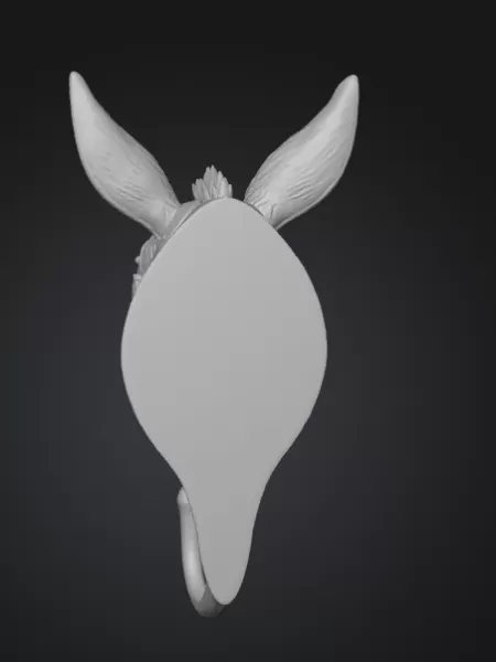 STL File Description — Steampunk Donkey Head Wall Hook - Model preview 4