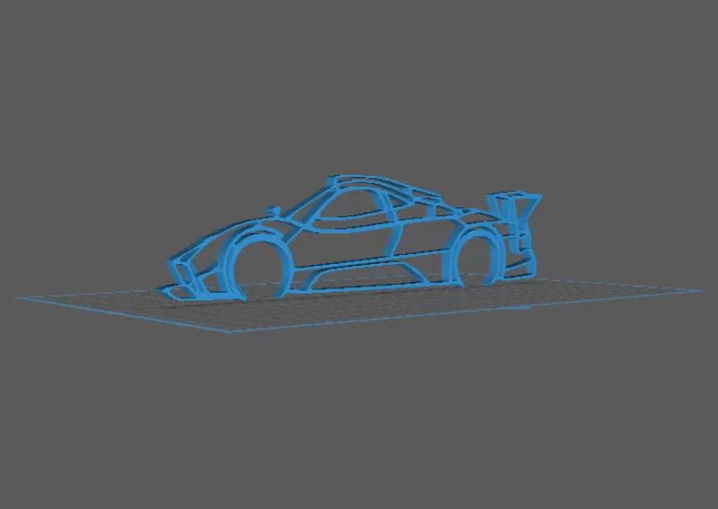 Pagani - Zonda R Wall Art - Model preview 2