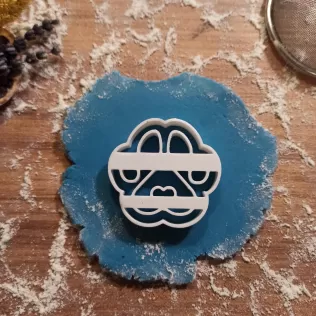 Love Pet Paw Cookie Cutter, Dog or Cat Birthday Gift, Fondant - Model thumbnail 2