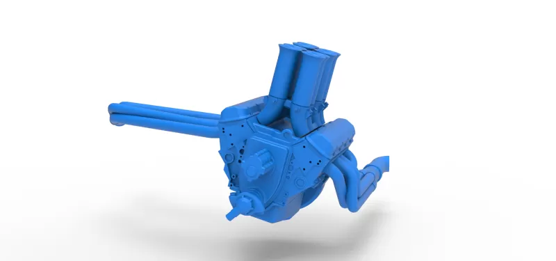 Engine V8 for Supermodified race car Version 5 Scale 1:25 - Model preview 4