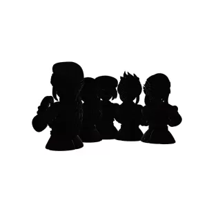 Group of Fighting Girls 3D Model - Model thumbnail 2