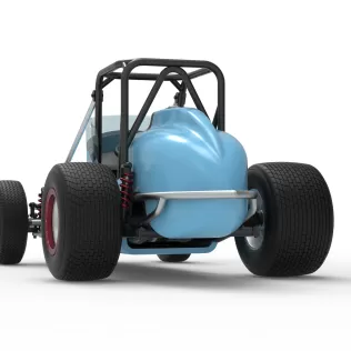 Dirt Silver Crown Champ car Scale 1:25 - Model thumbnail 15