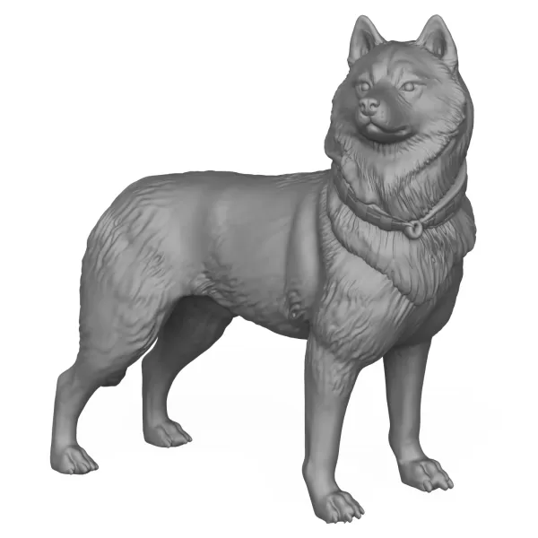 3D Printable Dog Standing Pose Statue - Model preview 1