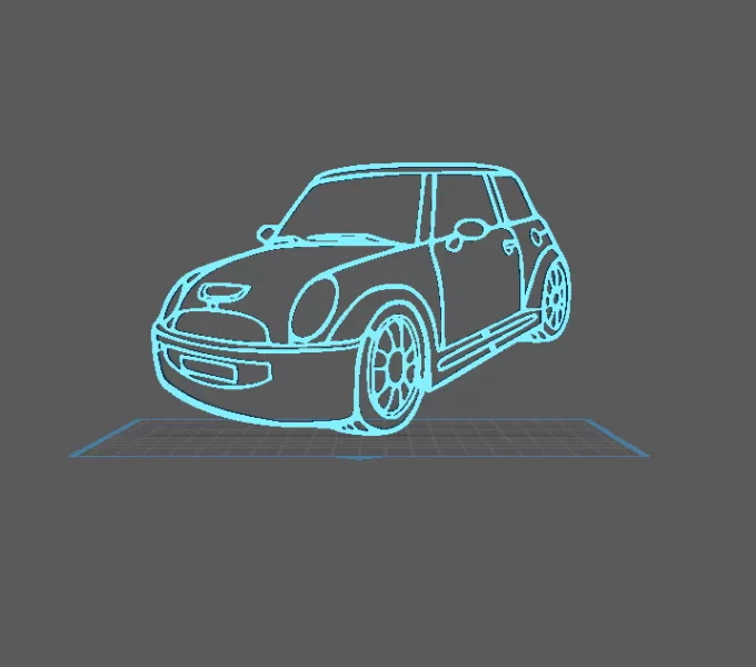 Silhouette Mini Cooper - Model preview 1