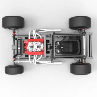 Vintage Supermodified stock car Base Version 2 Scale 1:25 - Model thumbnail 11