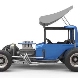 Vintage Winged Supermodified stock car Version 2 Scale 1:25 - Model thumbnail 9