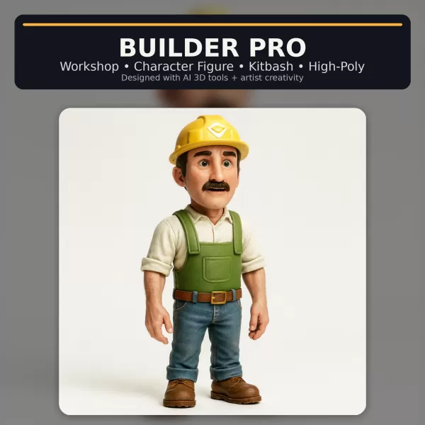 Stylized Character Collection Vol. 01 – Kitbash High-Poly 3D Mod - Model preview 18