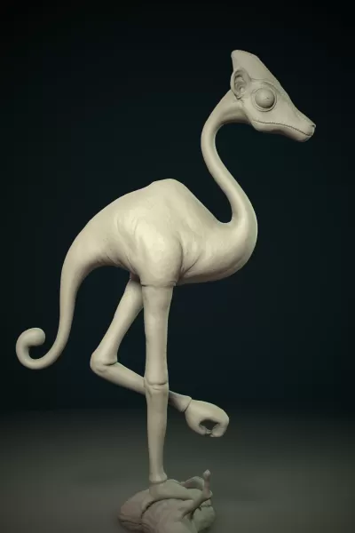 Marsh Alien Creature Kamtsigo 3D print model - Model preview 5