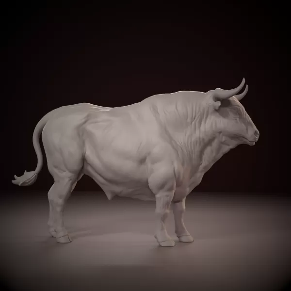 Ox bull 3D print model - Model preview 3