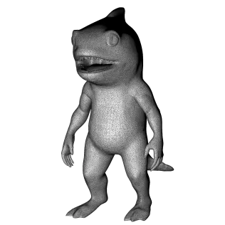 Frog & Shark Creature Pack – Amphibian Ocean Character Kitbash - Model thumbnail 9
