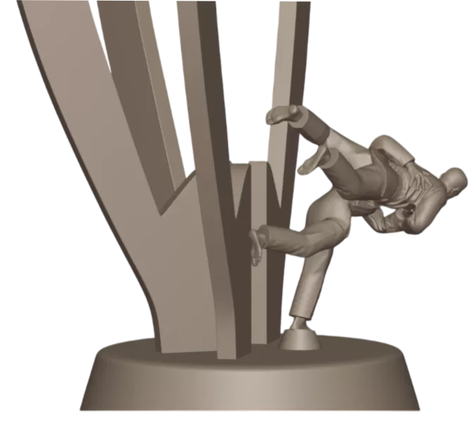 3D Judo Trophy – Premium Model for 3D Printing! - Model preview 13