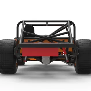 Vintage Dirt late model Race car Base Version 3 Scale 1:25 - Model thumbnail 15