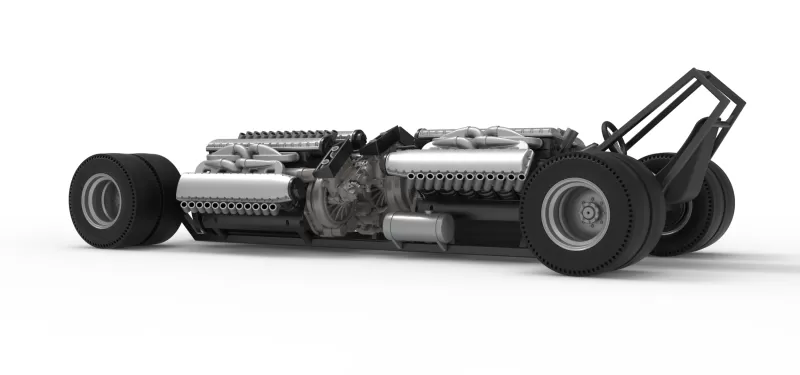 Vintage AWD Dragster Base Scale 1:25 - Model preview 13