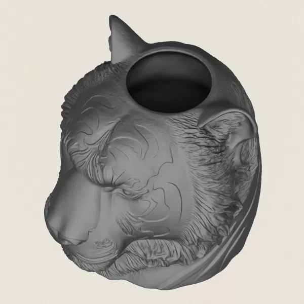 Tiger Head Plant Pot - Model preview 2