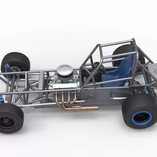 Vintage Dirt Modified stock car Base Version 5 Scale 1:25 - Model thumbnail 10