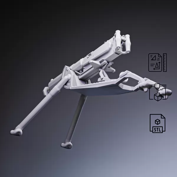Maxim MG 08 Machine Gun #RoZ - Model preview 2