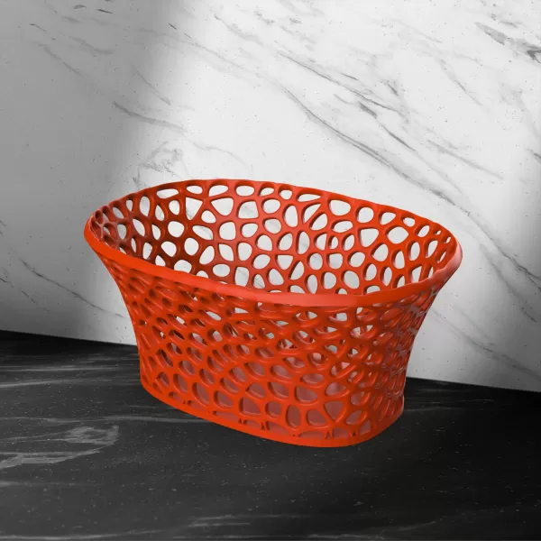 Voronoi Decorative Basket, Fruit Bowl, Orchid Bowl Pot Planter - Model preview 3