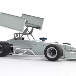 Supermodified front engine Winged race car V4 Scale 1:25 - Model thumbnail 20