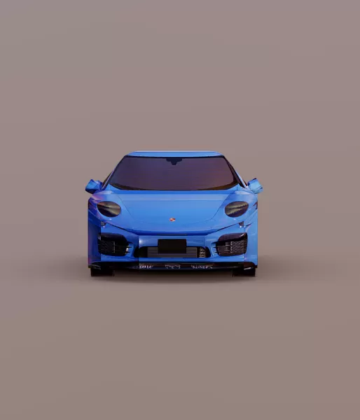 830 Tris Low poly Porsche Car - Model preview 1
